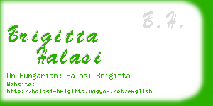 brigitta halasi business card